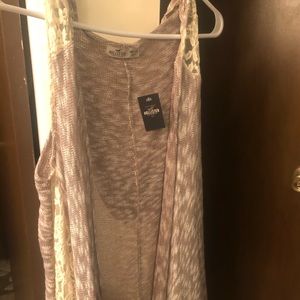Women’s Hollister Hooded Lace Detail Vest NWT